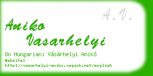 aniko vasarhelyi business card