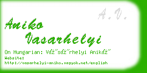 aniko vasarhelyi business card
